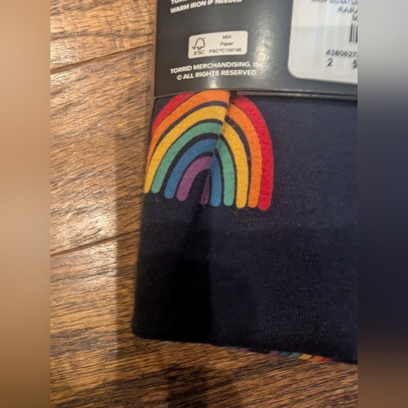 Torrid rainbow Pocket Premium Leggings Blue 2x New! - Picture 9 of 11